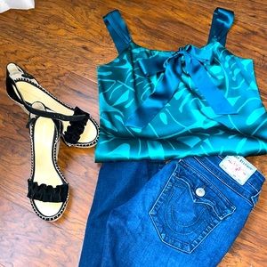Ann Taylor Teal silk top